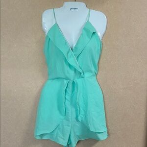 Fashion Nova Aqua Romper